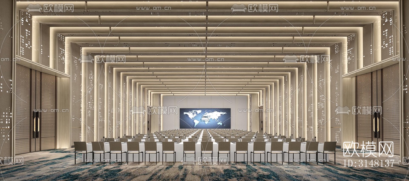 现代酒店民宿效果图下载（渲染图6）