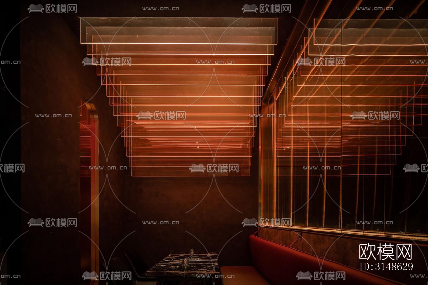 高级灰酒吧效果图下载（渲染图7）