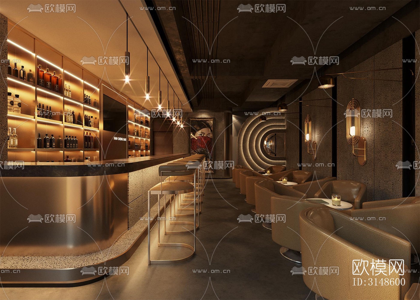 现代酒吧效果图下载（渲染图10）
