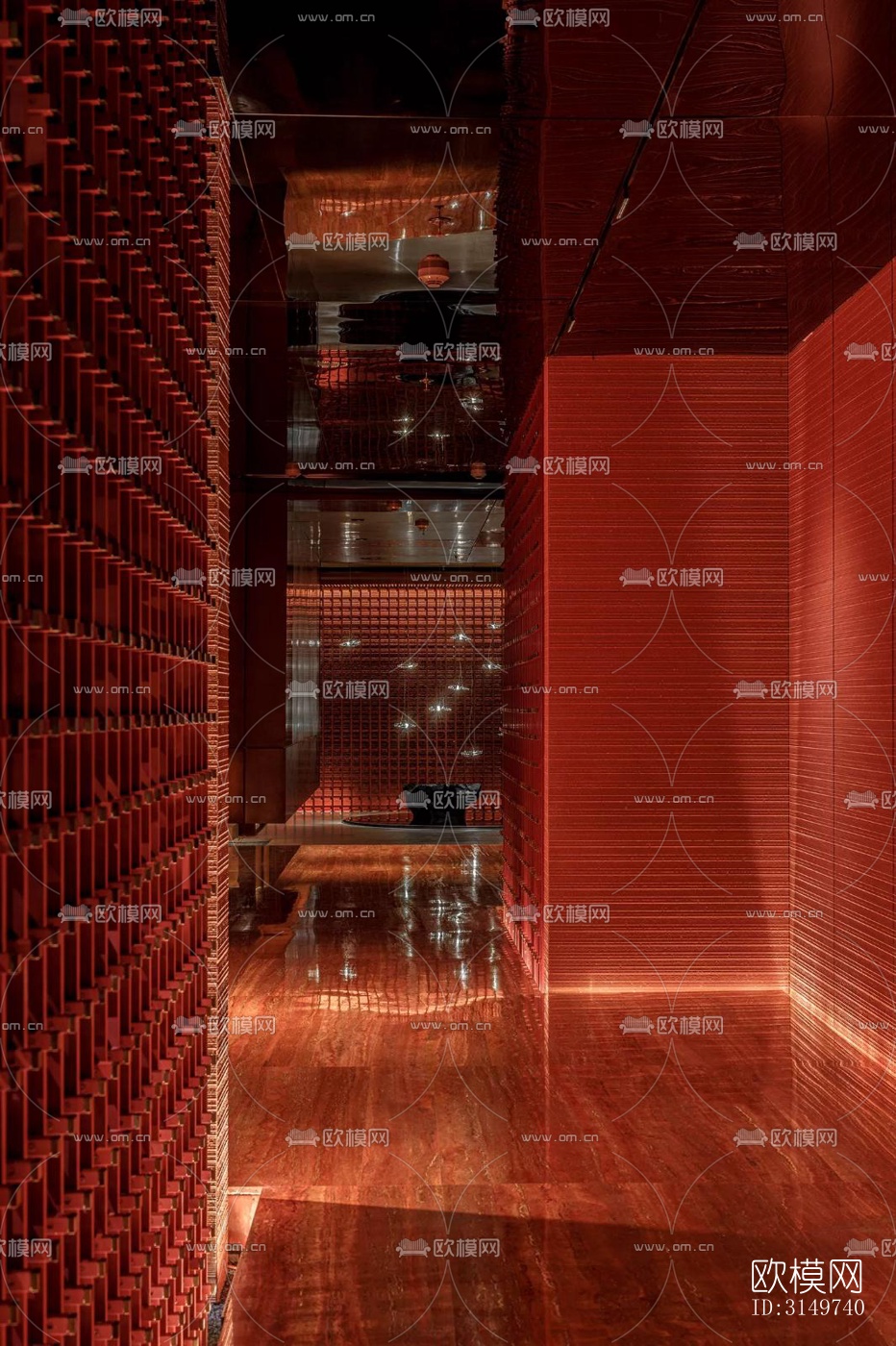 现代中餐厅效果图下载（渲染图1）