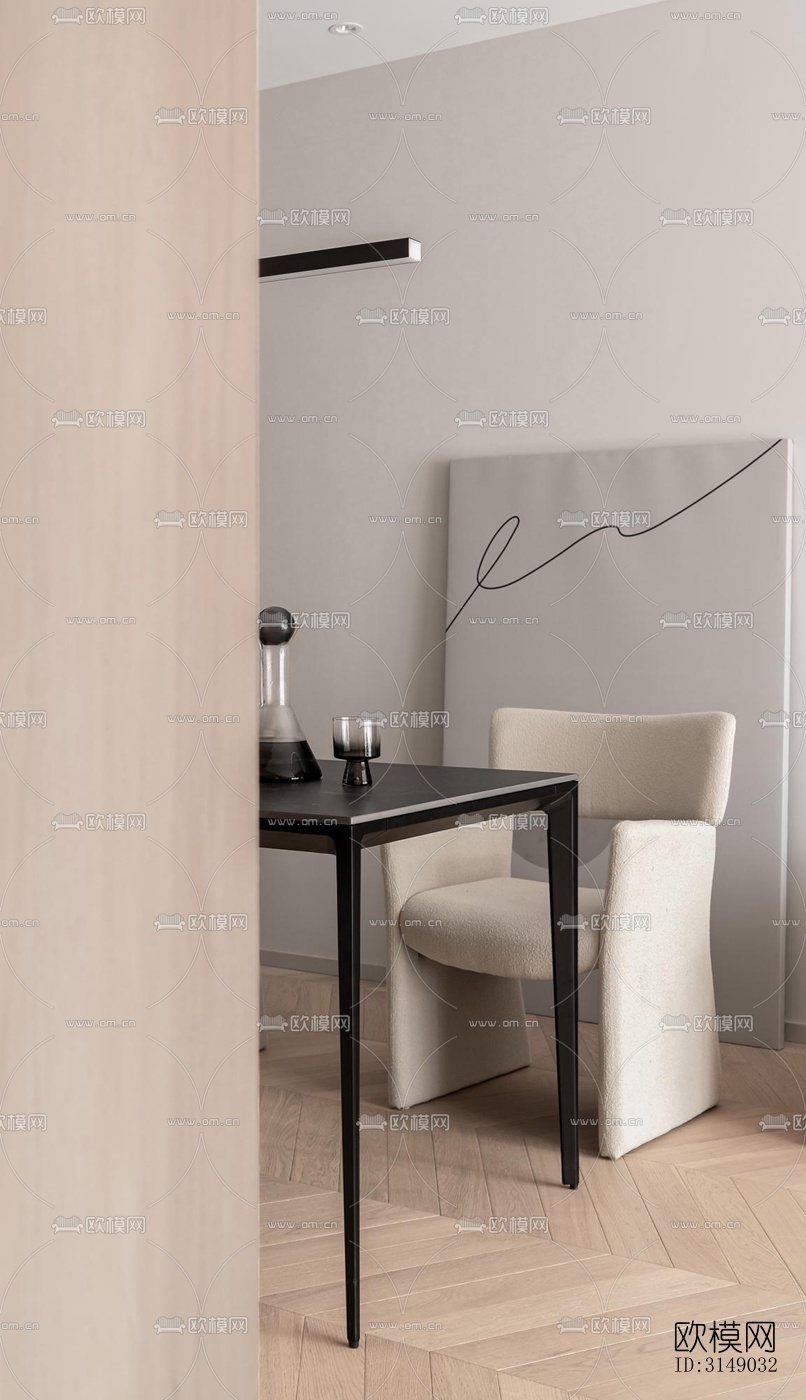 日式平层效果图下载（渲染图12）