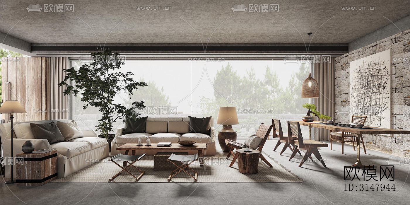 侘寂酒店民宿效果图下载（渲染图7）