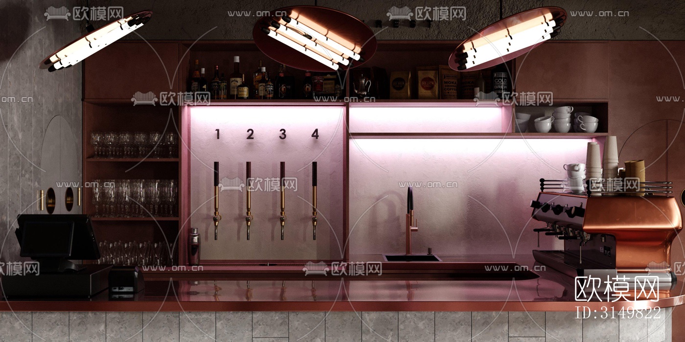 法式咖啡奶茶效果图下载（渲染图15）