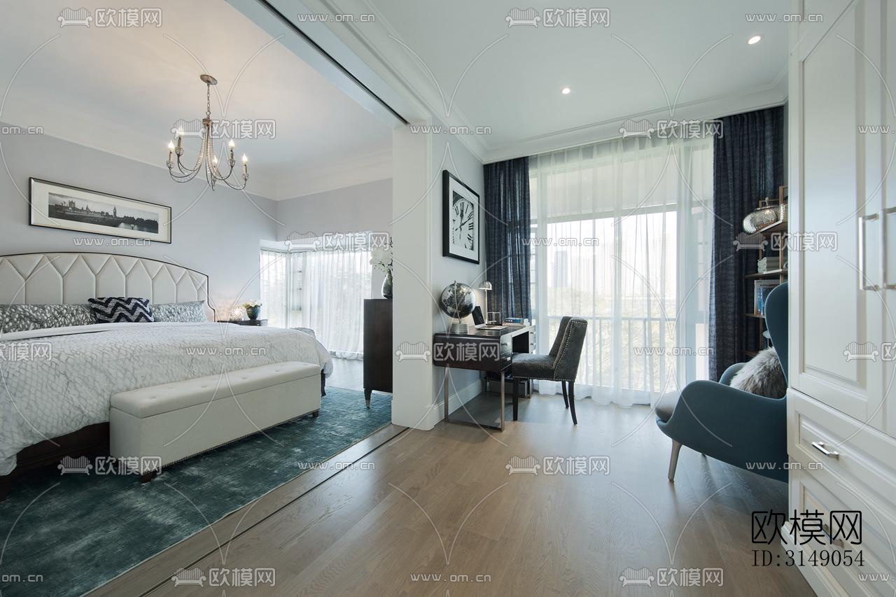 欧式平层效果图下载（渲染图17）