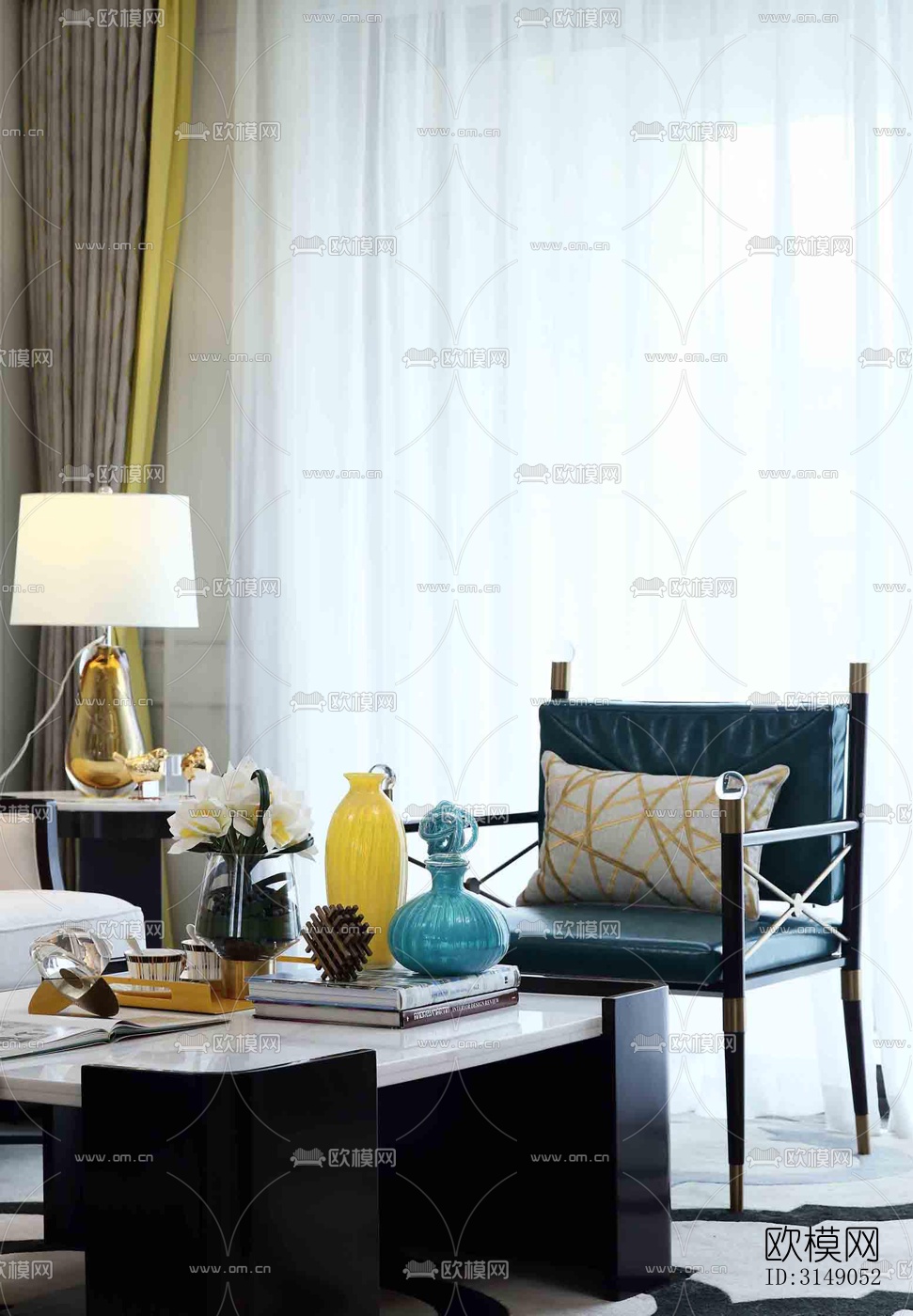 欧式平层效果图下载（渲染图6）