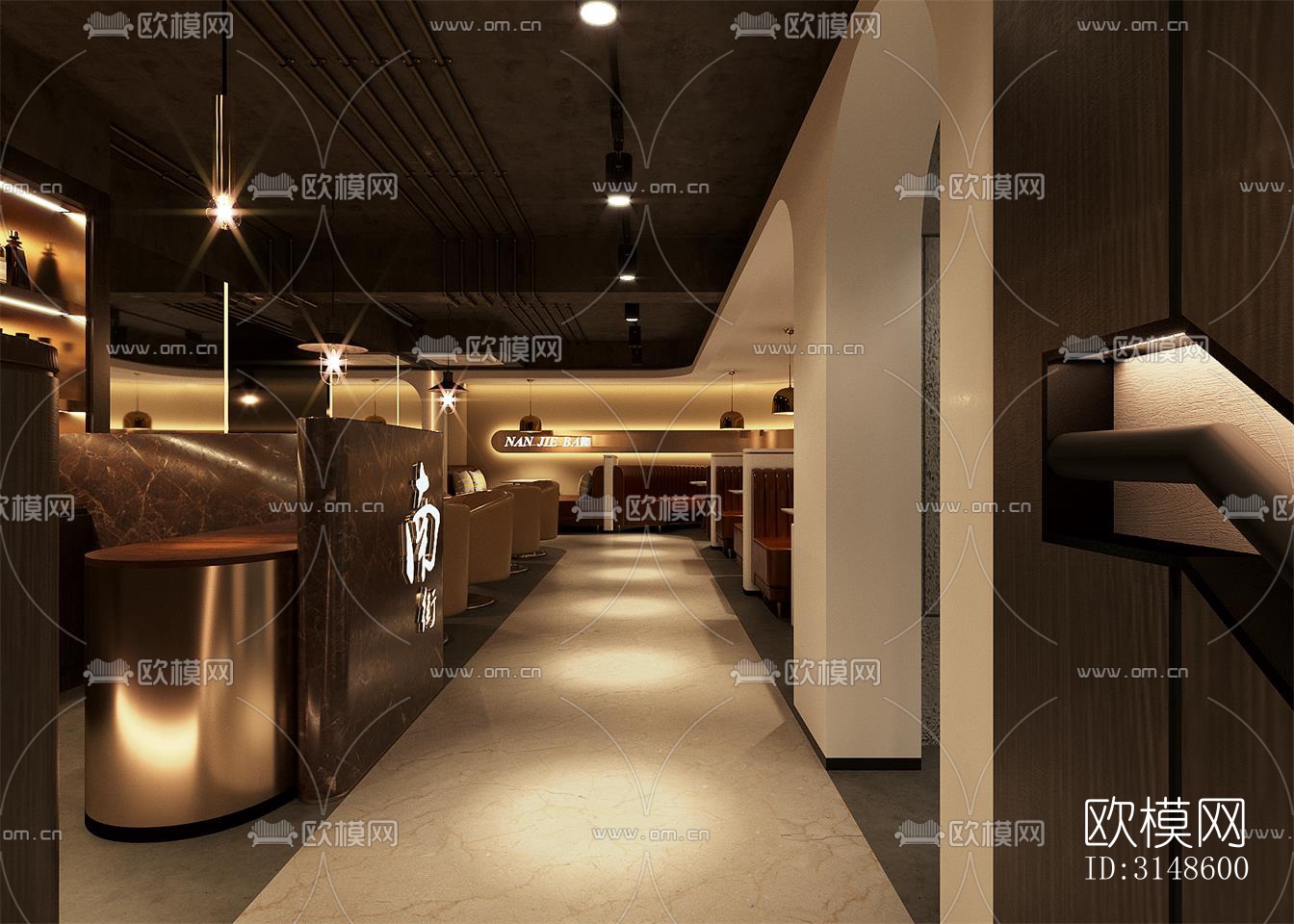 现代酒吧效果图下载（渲染图5）