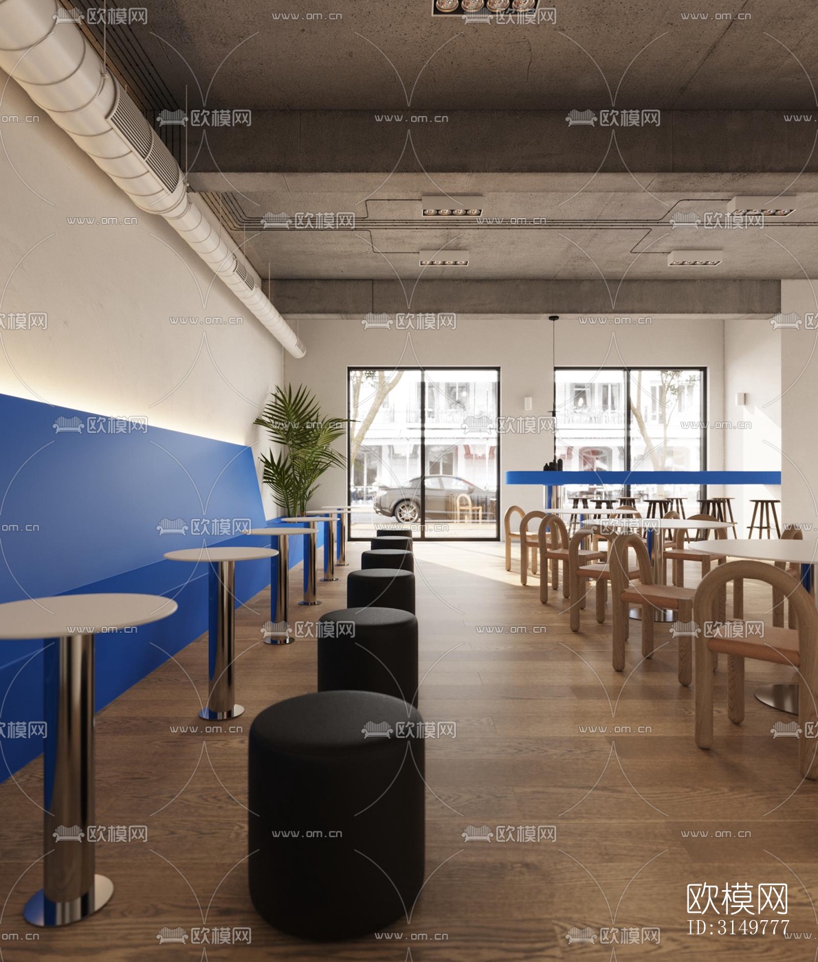 北欧咖啡奶茶效果图下载（渲染图8）