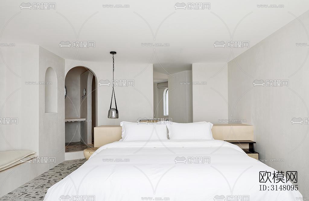 现代酒店民宿效果图下载（渲染图4）