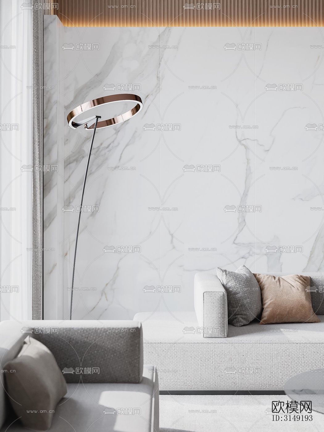 现代平层效果图下载（渲染图9）