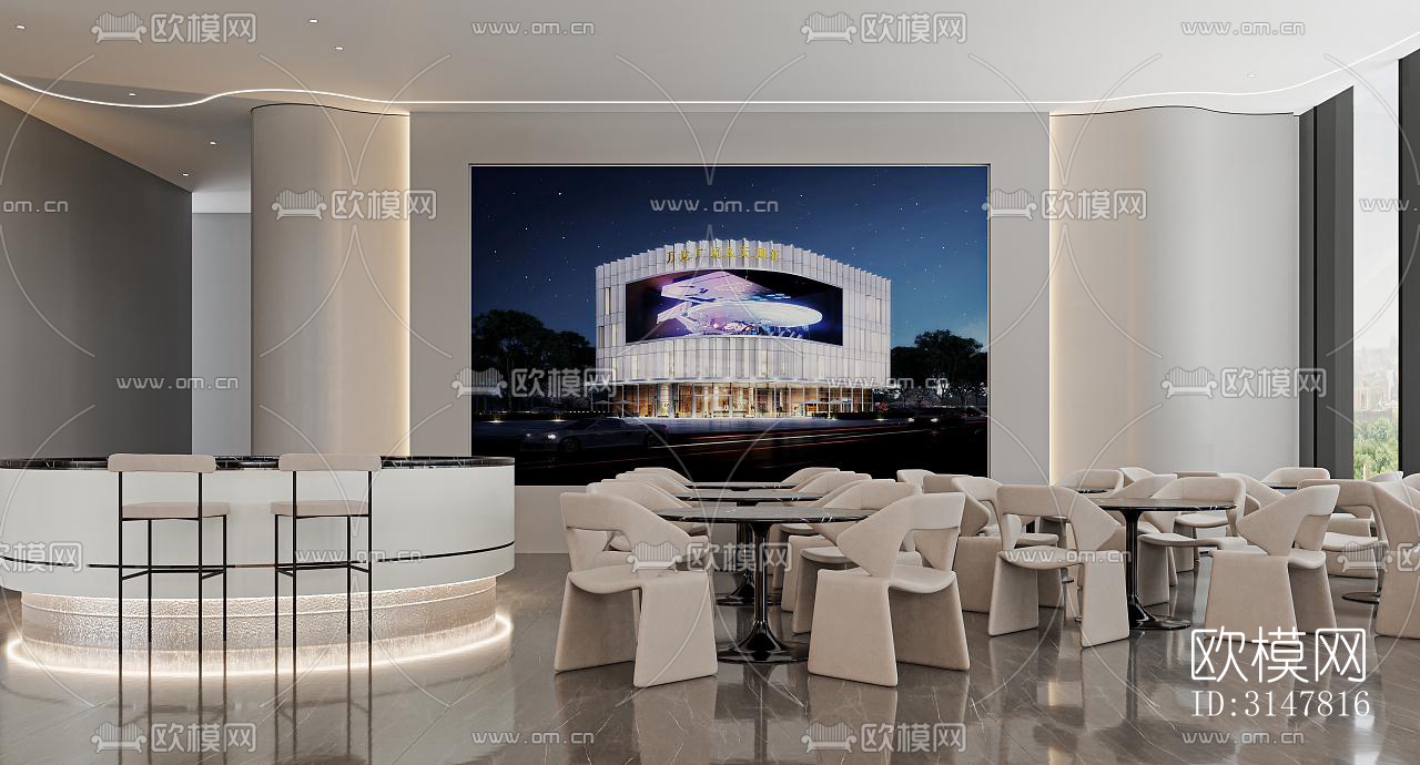 现代售楼处效果图下载（渲染图6）