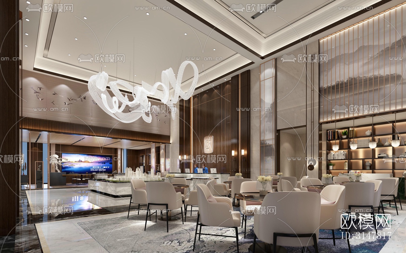 现代售楼处效果图下载（渲染图10）