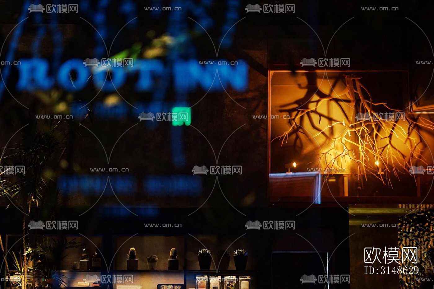 高级灰酒吧效果图下载（渲染图15）