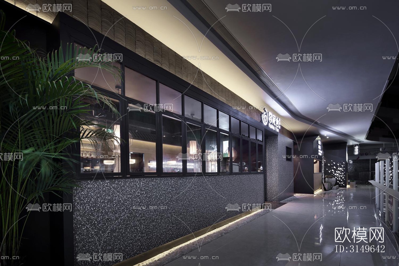 高级灰商业建筑效果图下载（渲染图1）