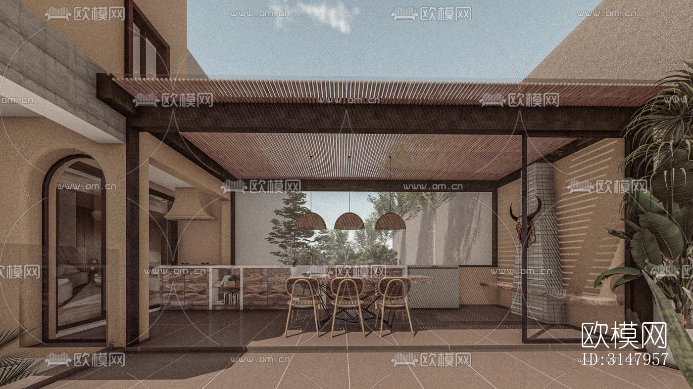 侘寂酒店民宿效果图下载（渲染图5）