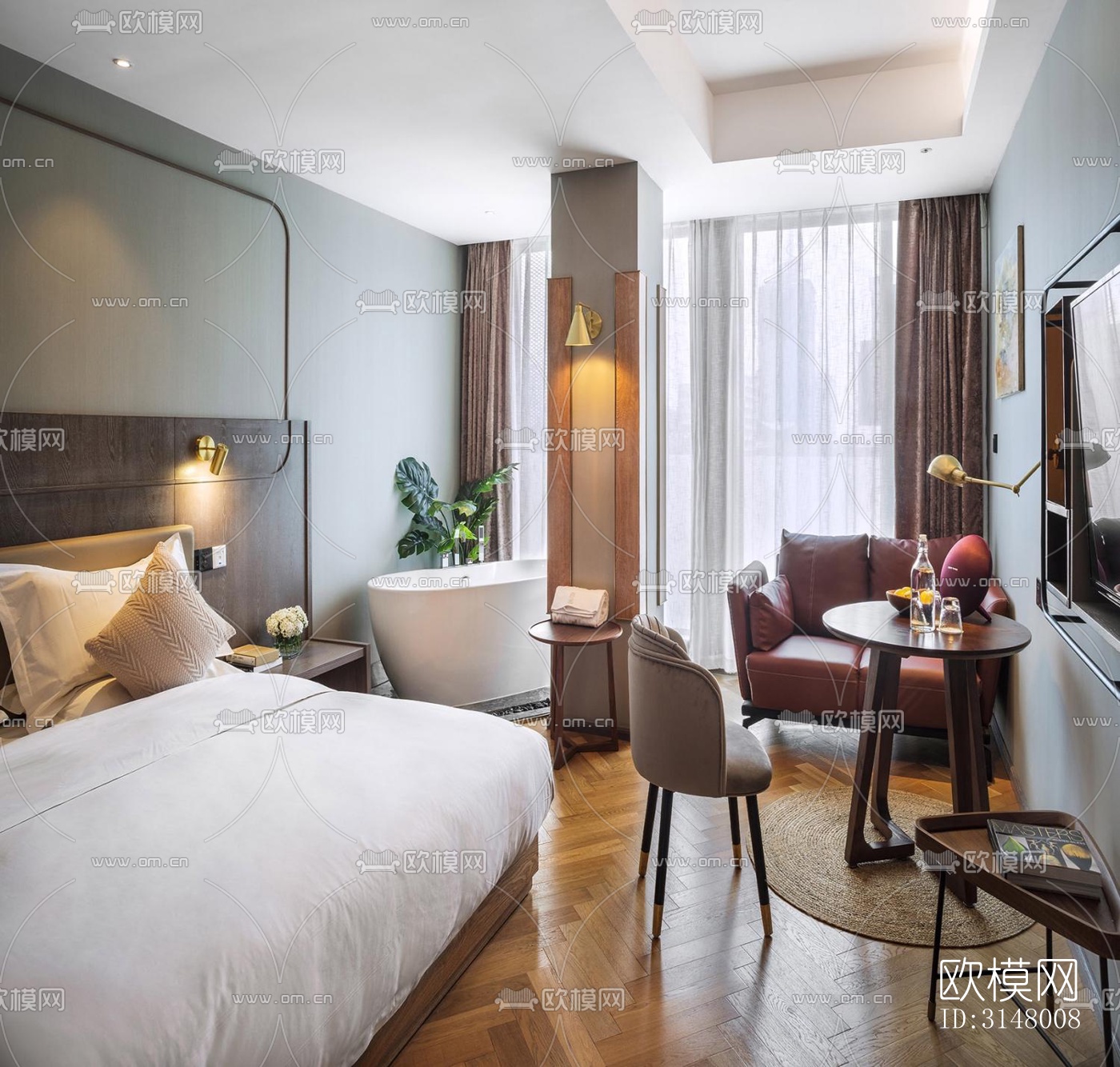 后现代酒店民宿效果图下载（渲染图7）