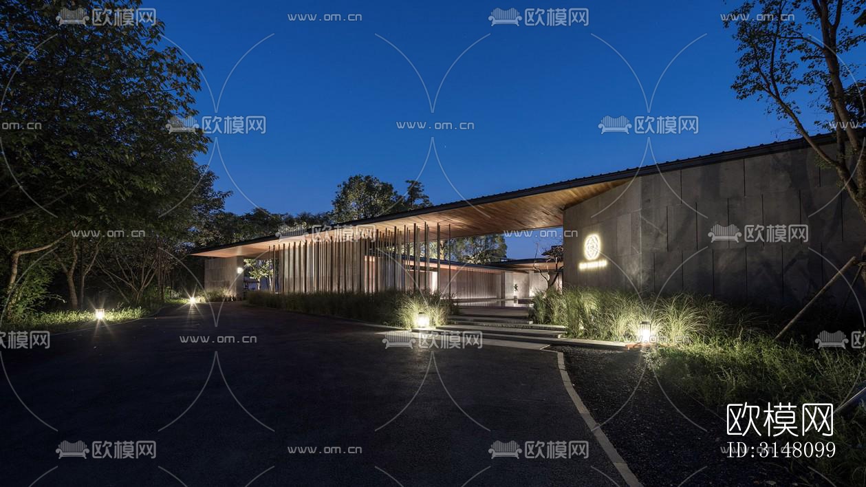 现代酒店民宿效果图下载（渲染图14）