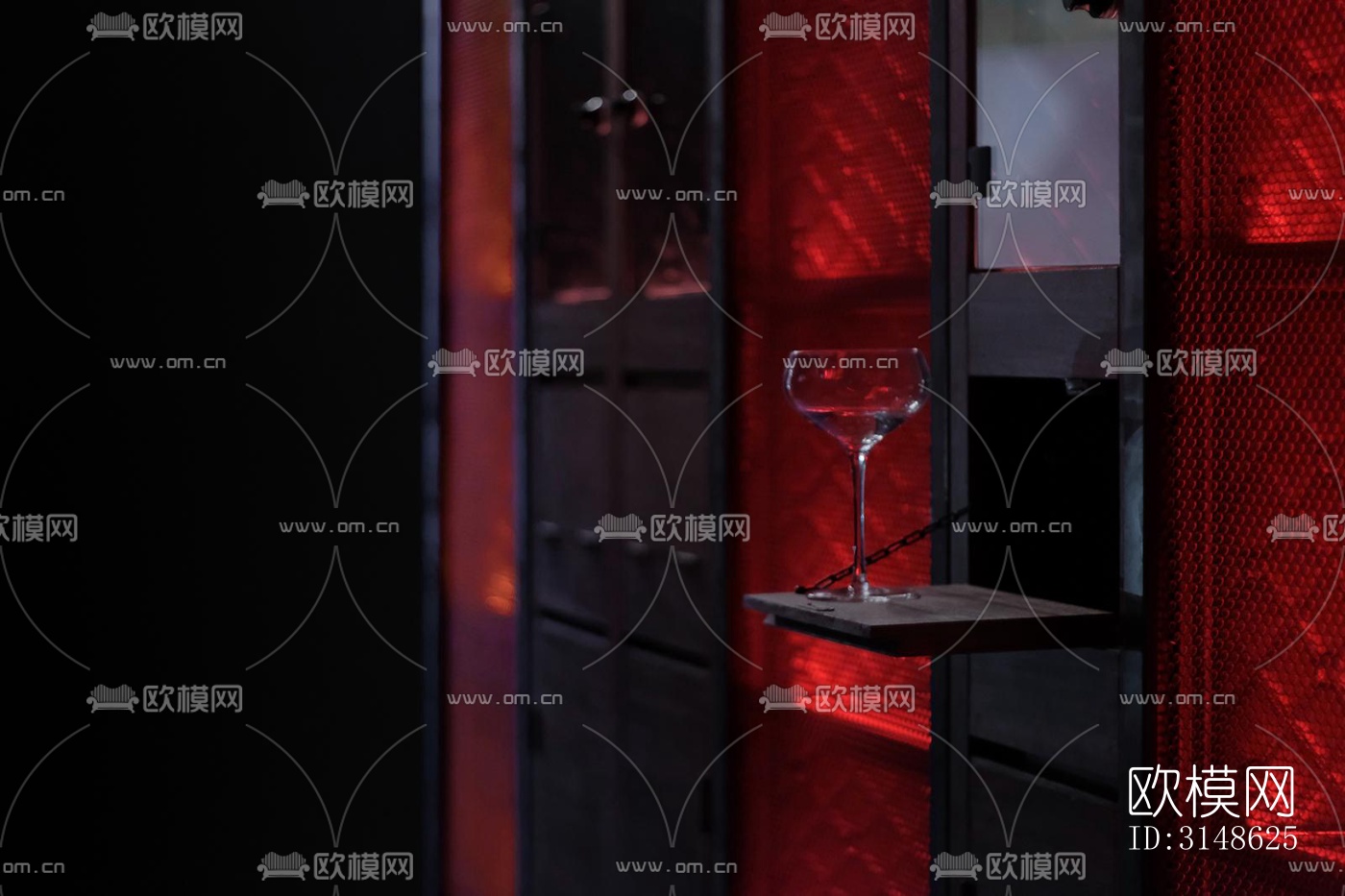 高级灰酒吧效果图下载（渲染图1）