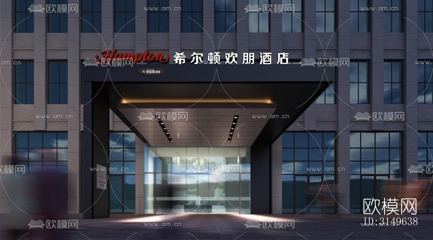 现代商业建筑效果图下载（渲染图4）