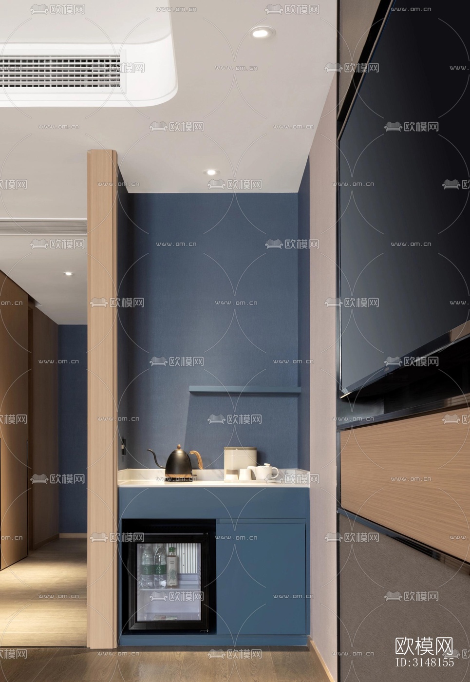 现代酒店民宿效果图下载（渲染图16）