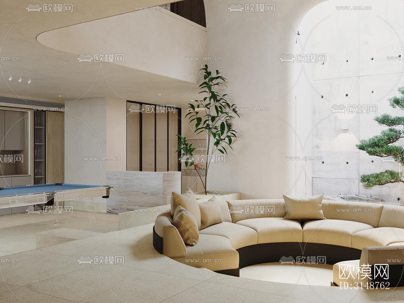 侘寂平层效果图下载（渲染图17）