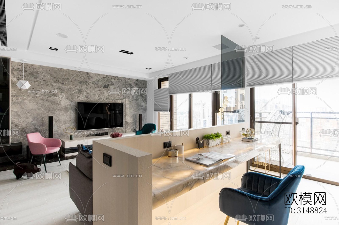 北欧平层效果图下载（渲染图7）