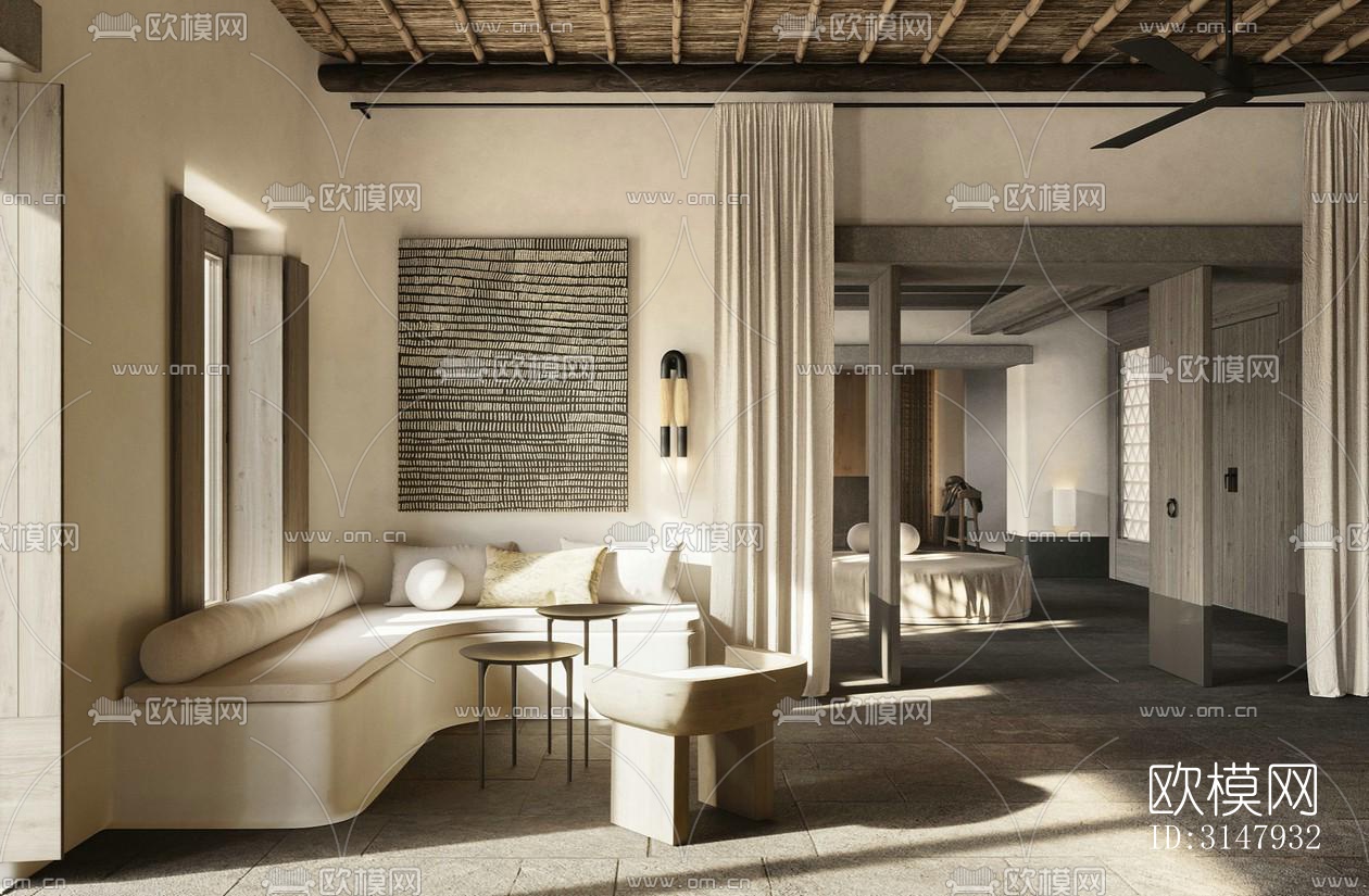 侘寂酒店民宿效果图下载（渲染图5）