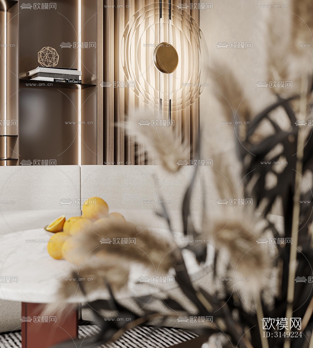 现代平层效果图下载（渲染图10）