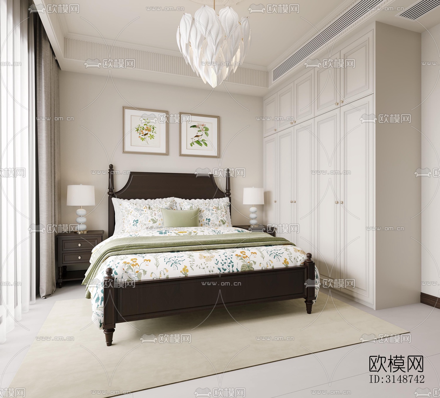 中古风平层效果图下载（渲染图7）