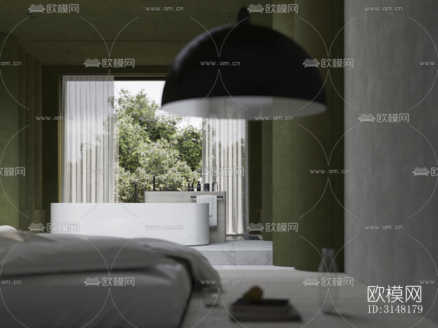 现代酒店民宿效果图下载（渲染图4）