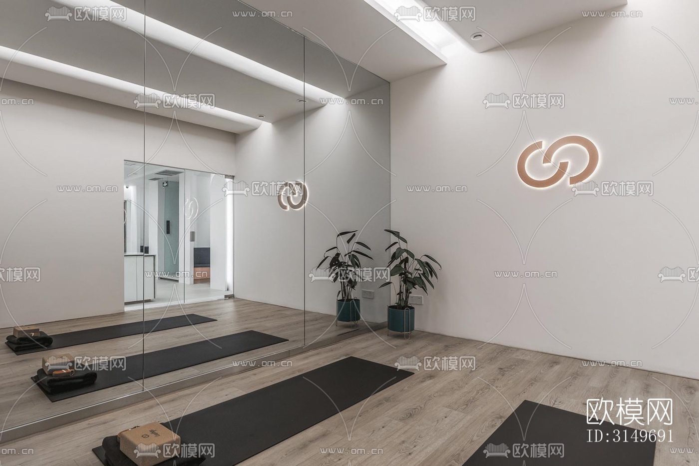 现代健身房效果图下载（渲染图10）