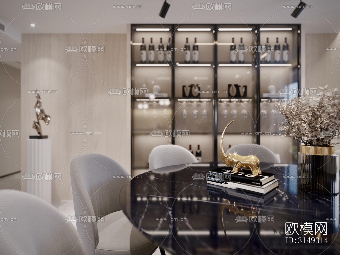 现代平层效果图下载（渲染图3）