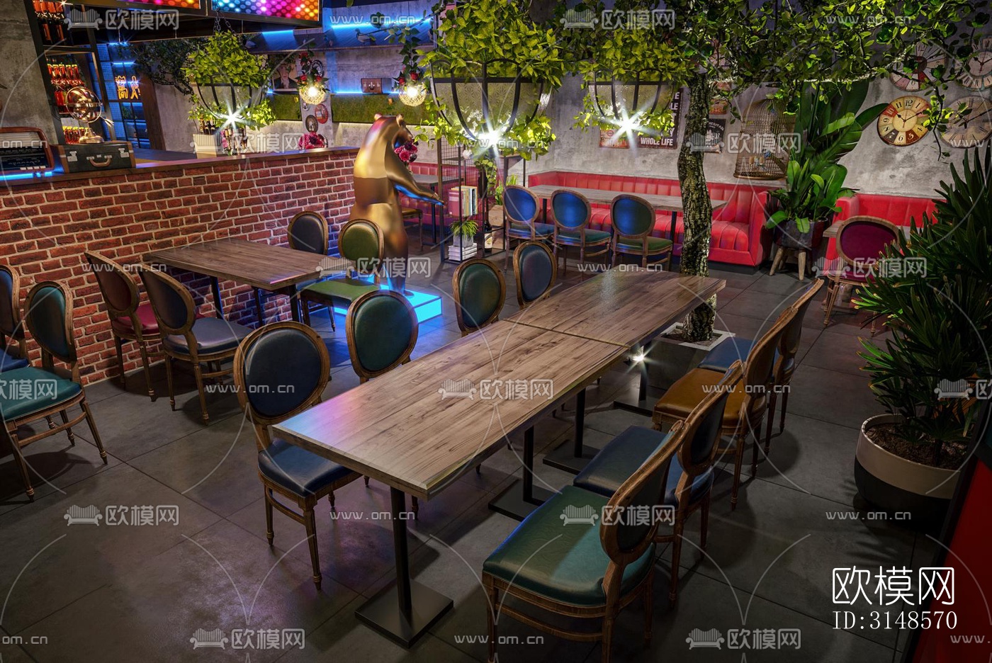 工业风酒吧效果图下载（渲染图4）