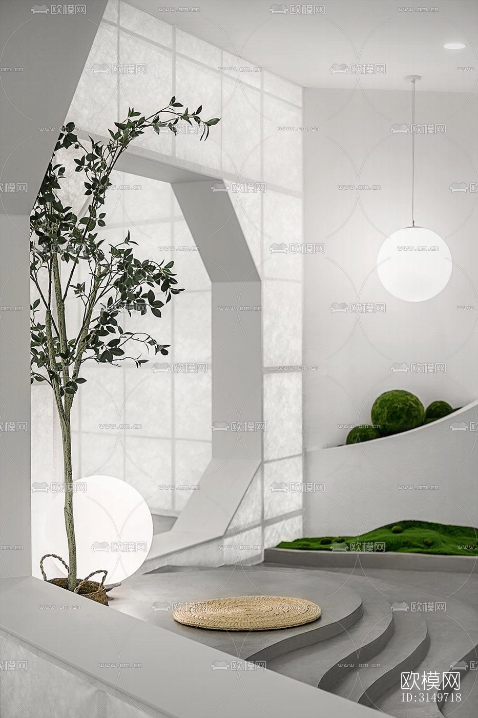 高级灰健身房效果图下载（渲染图13）