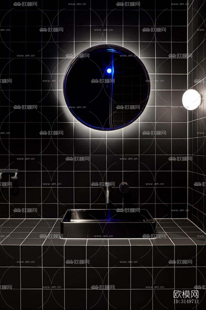 高级灰健身房效果图下载（渲染图9）