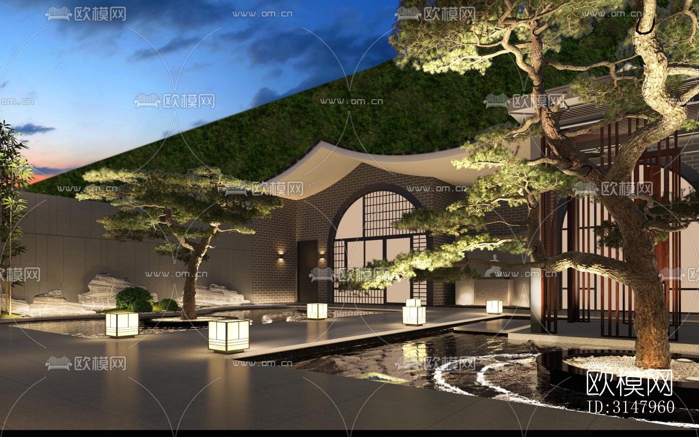 侘寂酒店民宿效果图下载（渲染图7）