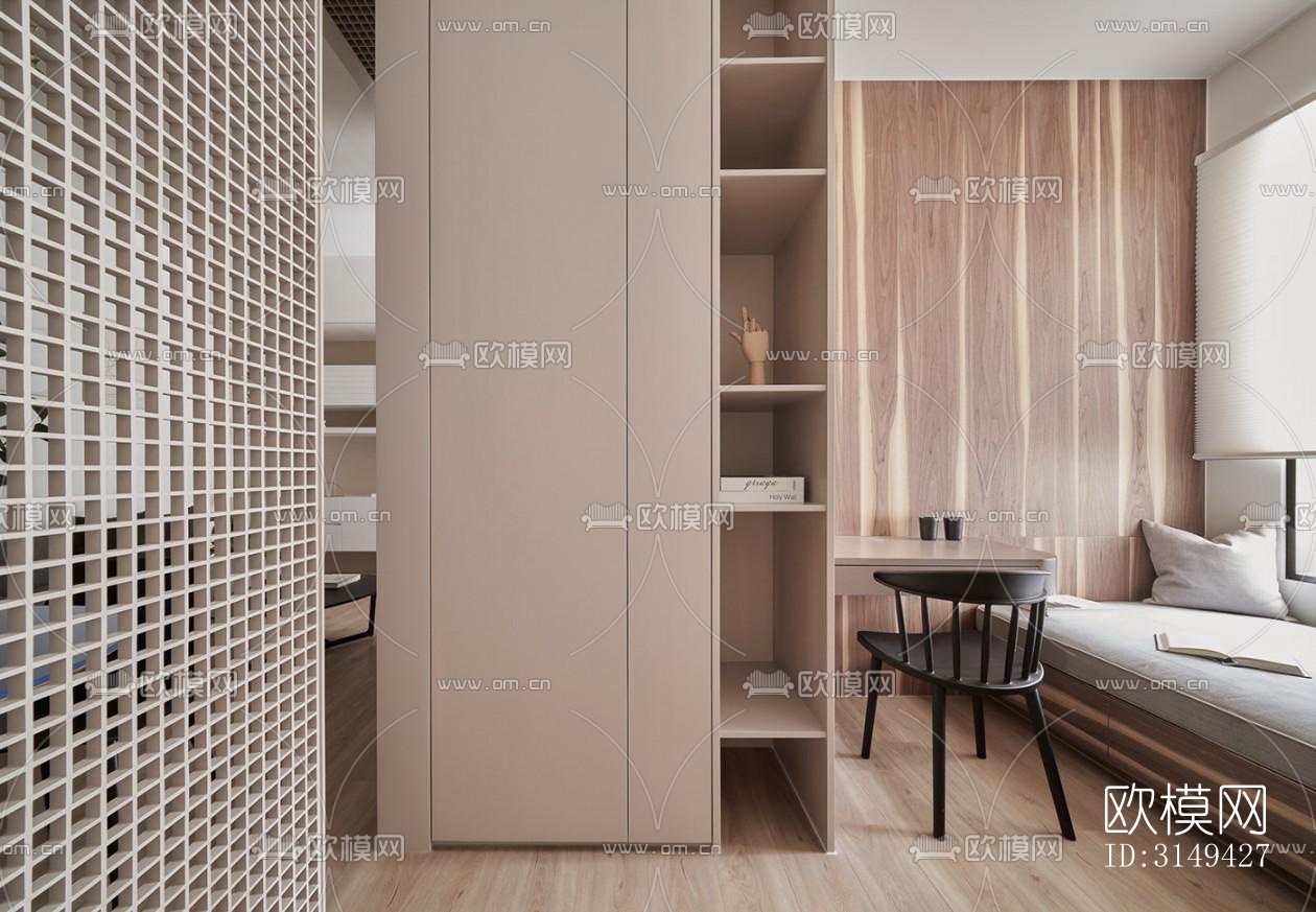 现代平层效果图下载（渲染图13）