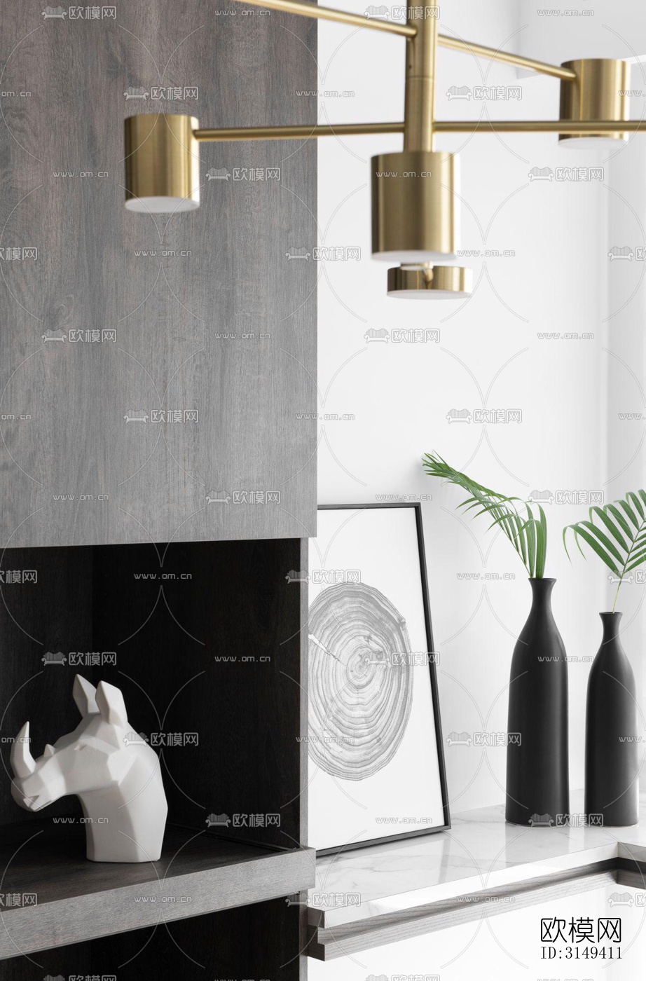 现代平层效果图下载（渲染图9）