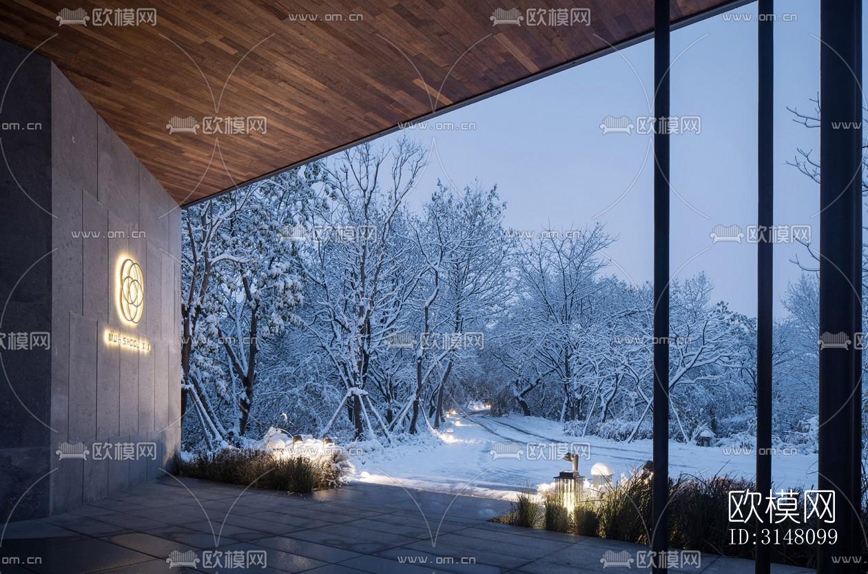 现代酒店民宿效果图下载（渲染图5）