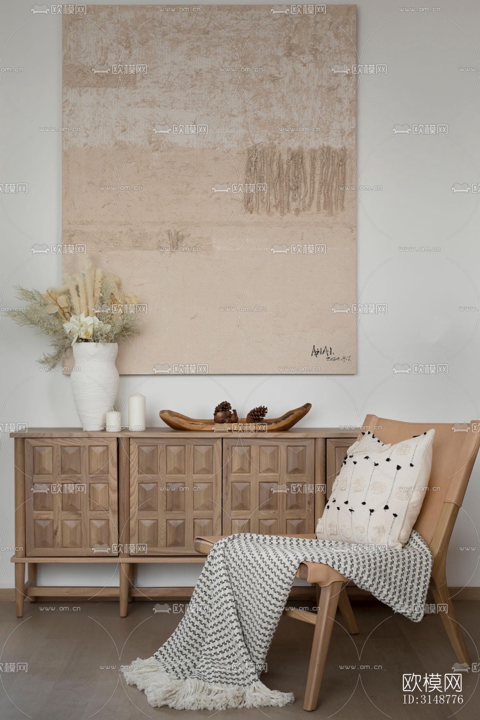 侘寂平层效果图下载（渲染图16）