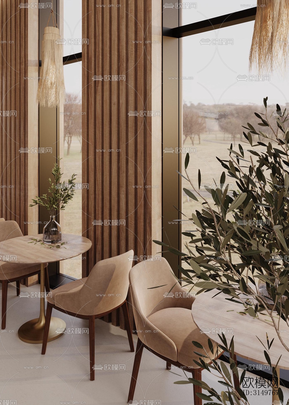 侘寂咖啡奶茶效果图下载（渲染图3）