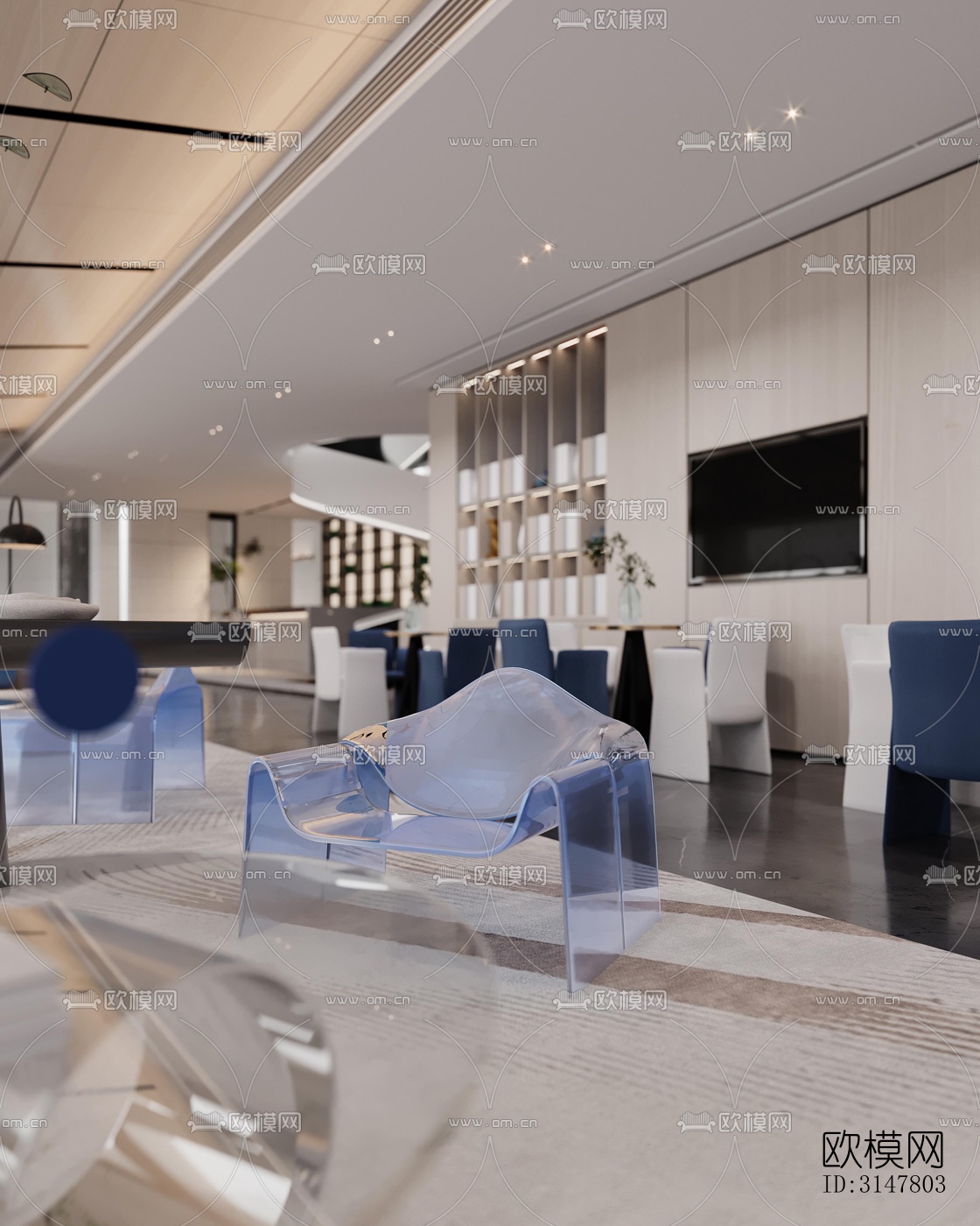 现代售楼处效果图下载（渲染图2）