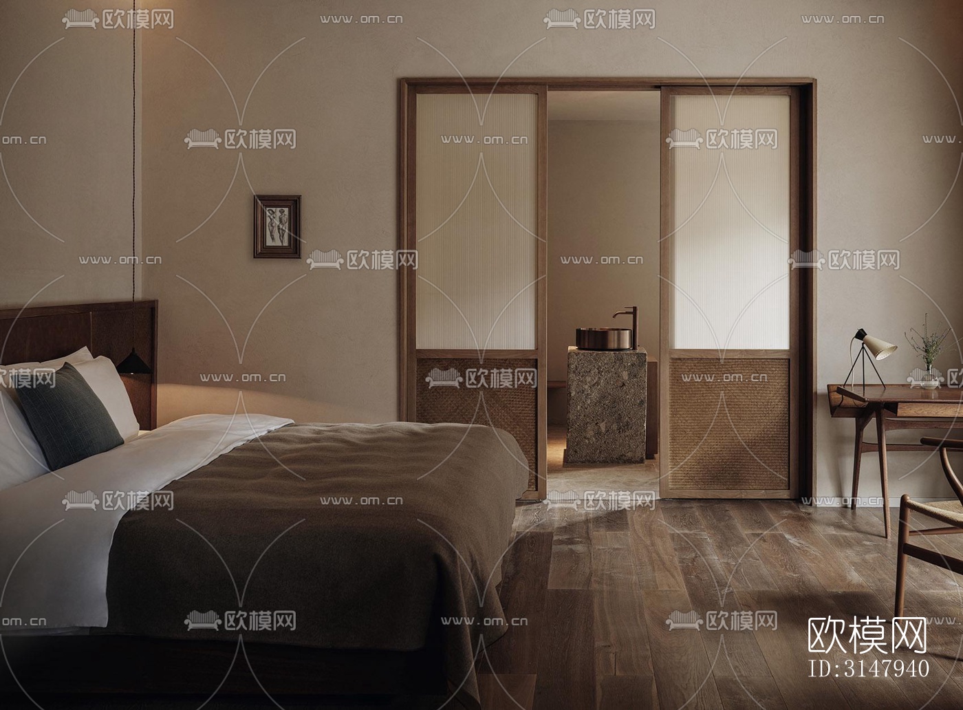 侘寂酒店民宿效果图下载（渲染图8）