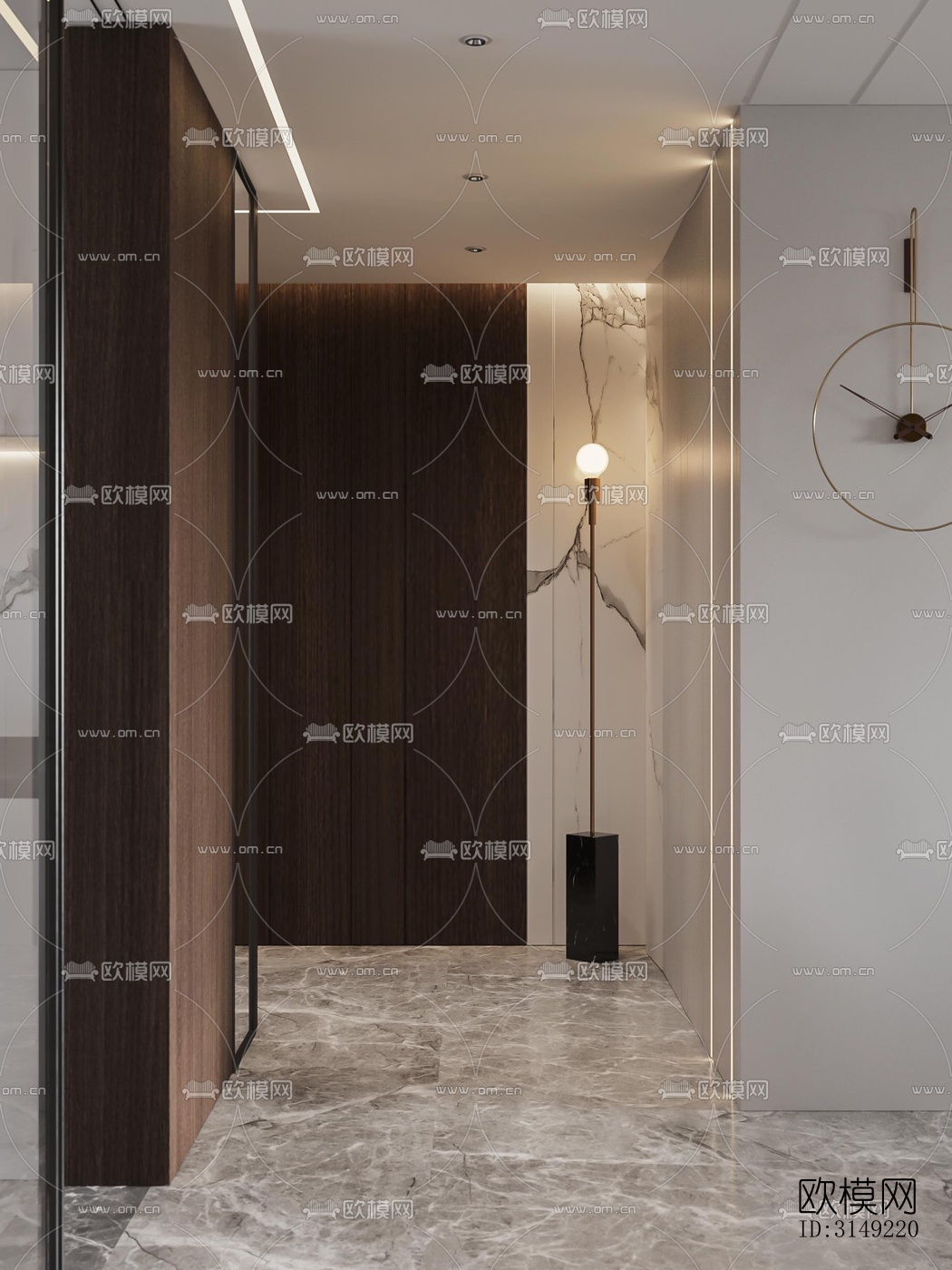 现代平层效果图下载（渲染图11）