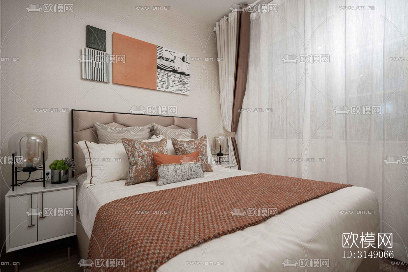 欧式平层效果图下载（渲染图15）