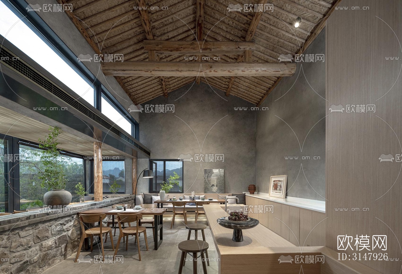 侘寂酒店民宿效果图下载（渲染图9）