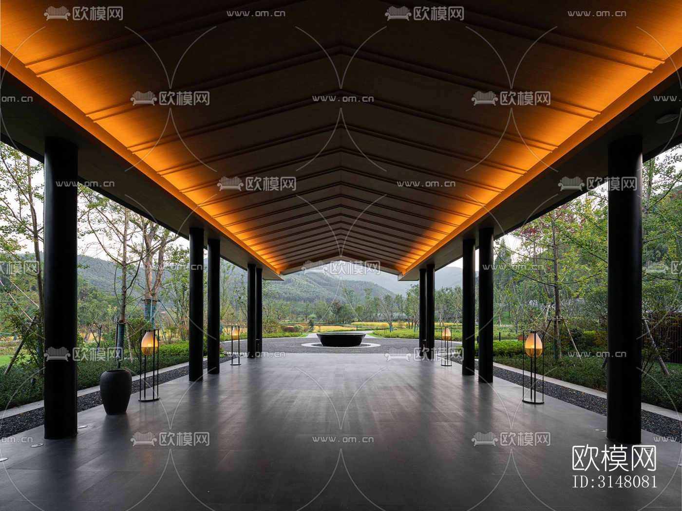 现代酒店民宿效果图下载（渲染图8）