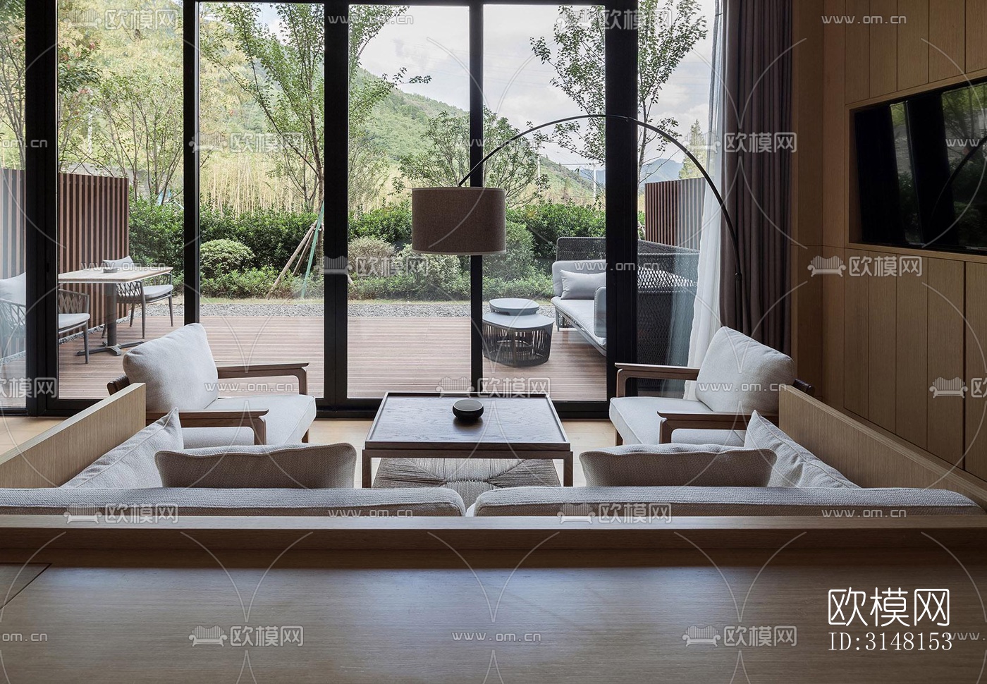 现代酒店民宿效果图下载（渲染图9）