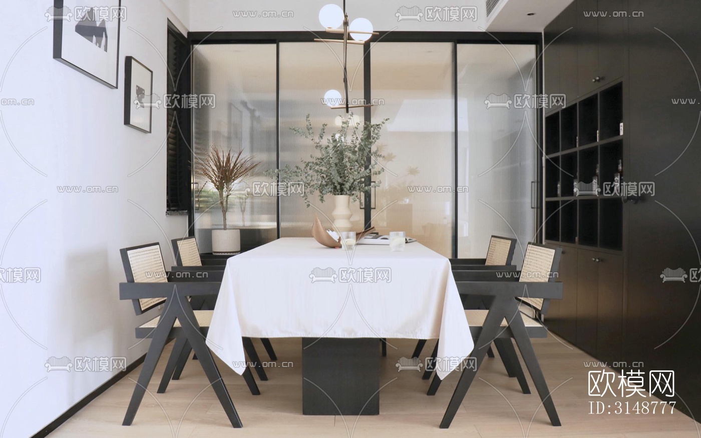 侘寂平层效果图下载（渲染图9）