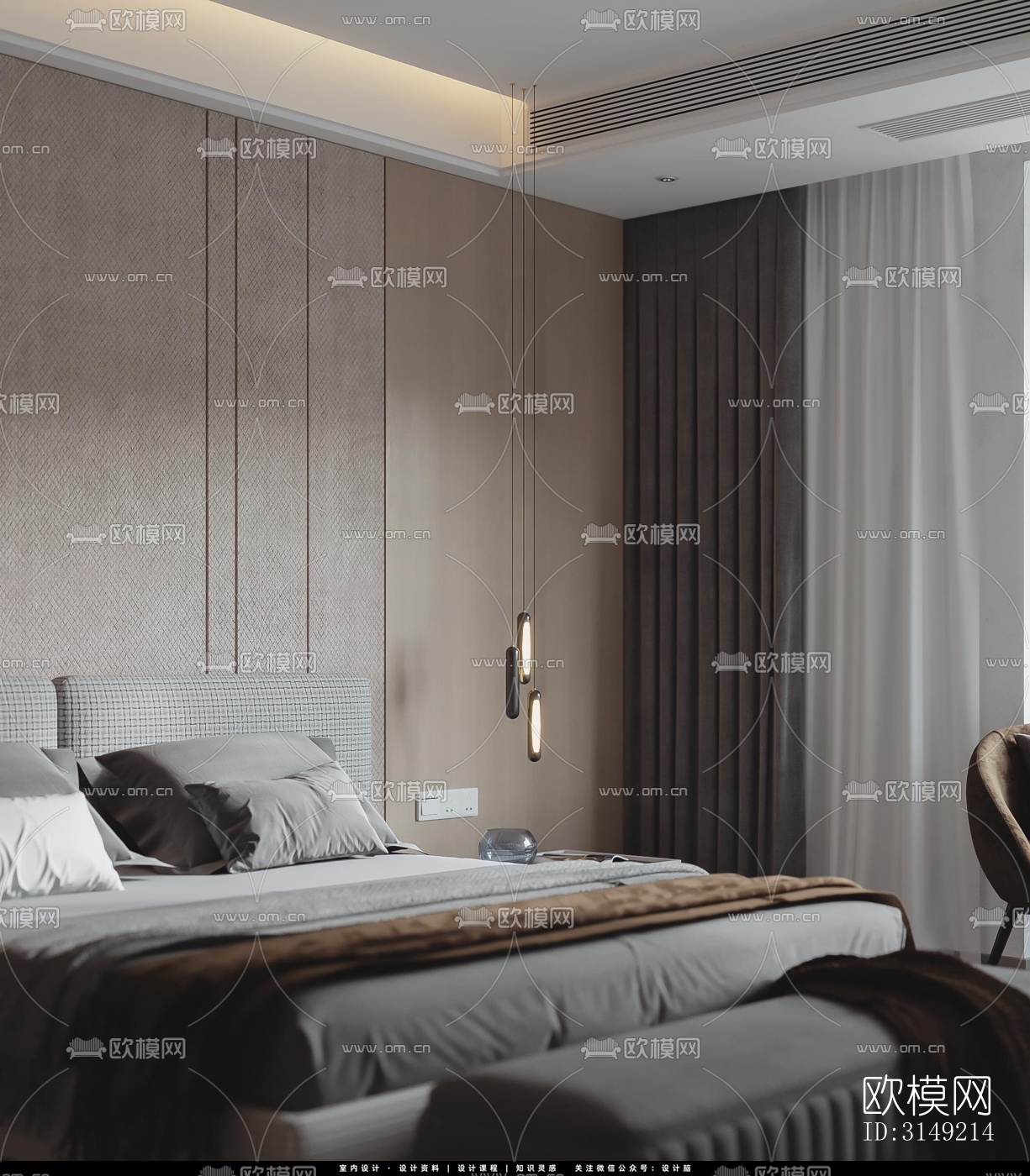 现代平层效果图下载（渲染图8）