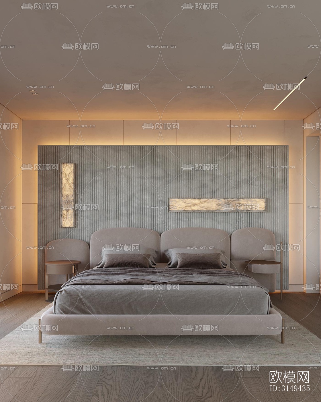 现代平层效果图下载（渲染图13）